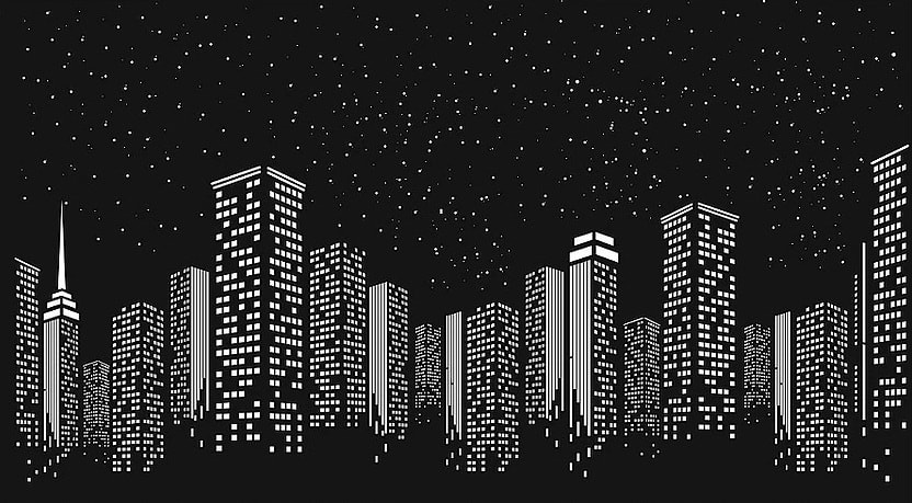 ткань для штор ночной город